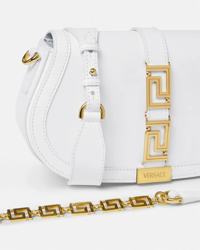 Versace Shoulder and Crossbody Greca Goddess Shoulder Bag White 8211 Women Versace Shoulder and Crossbody Greca Goddess Shoulder Bag White 8211 Women