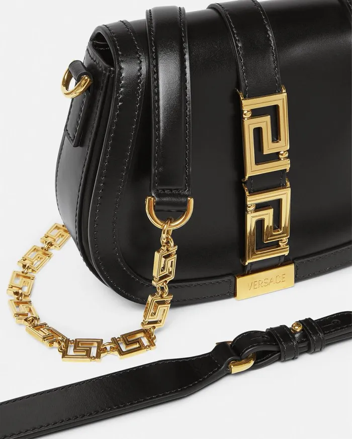 Versace Shoulder and Crossbody Greca Goddess Small Shoulder Bag Blackgold 8211 Women Versace Shoulder and Crossbody Greca Goddess Small Shoulder Bag Blackgold 8211 Women