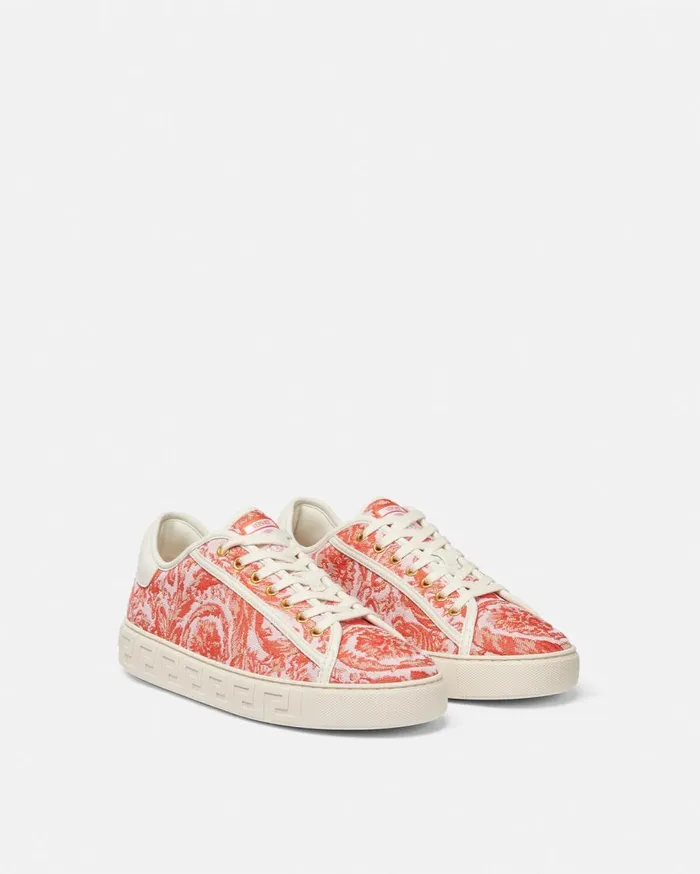 Versace Sneakers Barocco Greca Sneakers Coral 8211 Women Versace Sneakers Barocco Greca Sneakers Coral 8211 Women