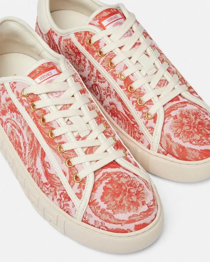 Versace Sneakers Barocco Greca Sneakers Coral 8211 Women Versace Sneakers Barocco Greca Sneakers Coral 8211 Women