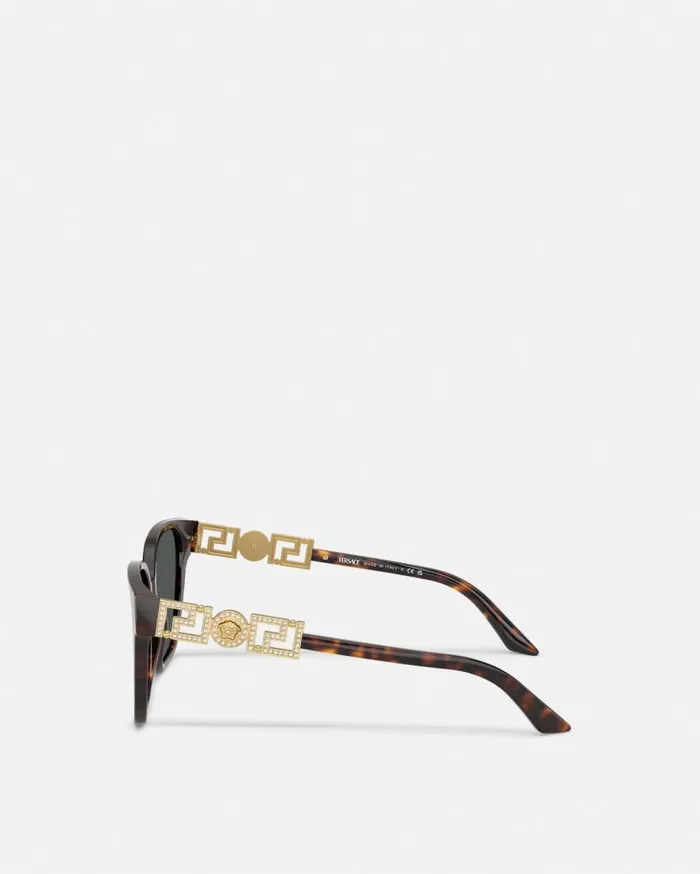 Versace Sunglasses Greca Strass Butterfly Sunglasses Blackgold 8211 Women Versace Sunglasses Greca Strass Butterfly Sunglasses Blackgold 8211 Women
