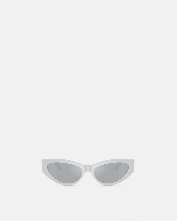 Versace Sunglasses Greca Strass CatEye Sunglasses Silver 8211 Women Versace Sunglasses Greca Strass CatEye Sunglasses Silver 8211 Women