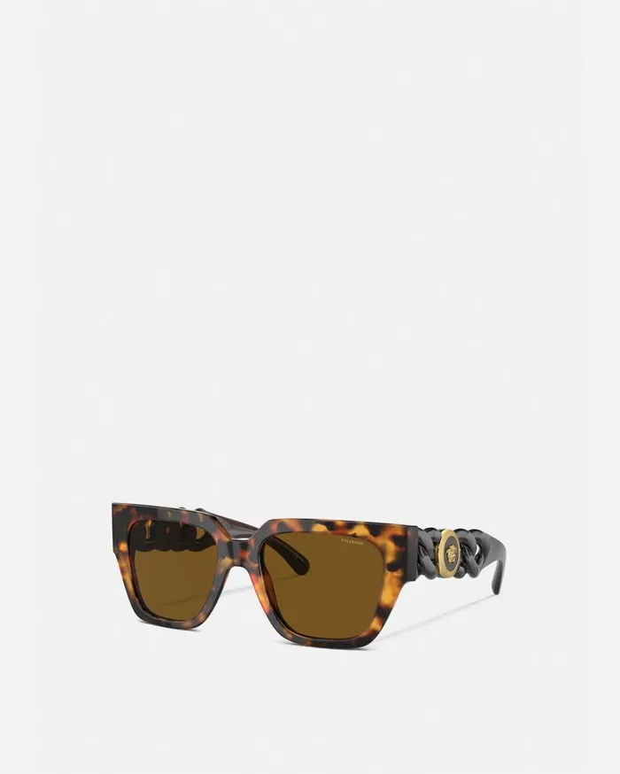 Versace Sunglasses Medusa Chain Sunglasses Havana 8211 Women