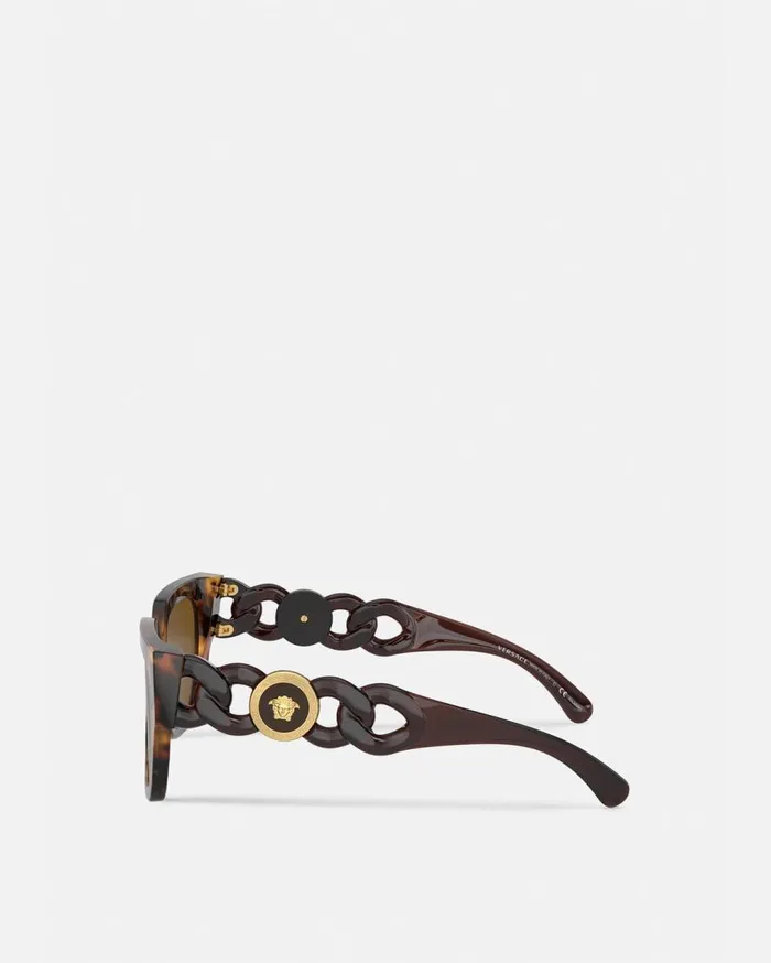Versace Sunglasses Medusa Chain Sunglasses Havana 8211 Women Versace Sunglasses Medusa Chain Sunglasses Havana 8211 Women