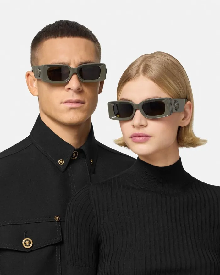 Versace Sunglasses Medusa Medallion Sunglasses Gray 8211 WomenMen Versace Sunglasses Medusa Medallion Sunglasses Gray 8211 WomenMen