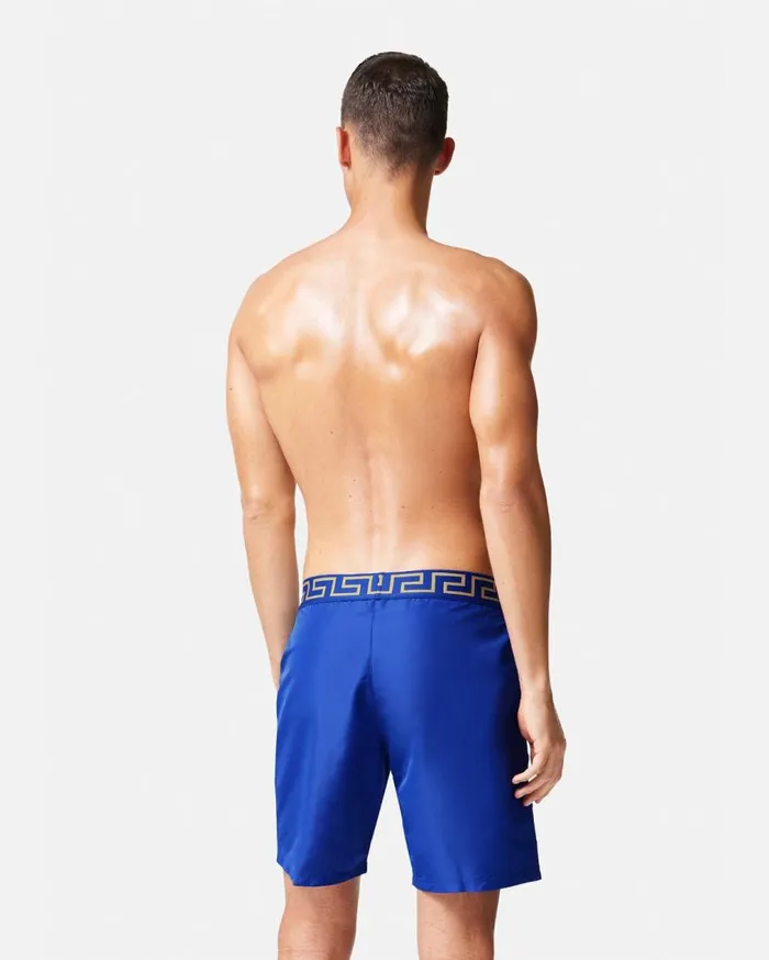 Versace Swimwear Greca Border Boardshorts Blue 8211 Men Versace Swimwear Greca Border Boardshorts Blue 8211 Men
