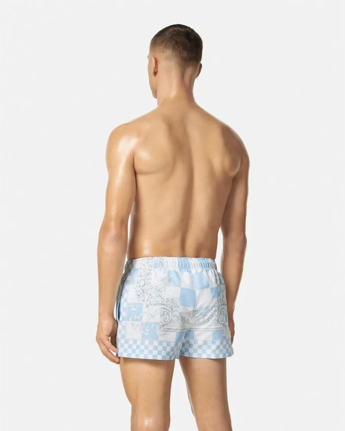 Versace Swimwear Medusa Contrasto Swim Shorts Blueprint 8211 Men Versace Swimwear Medusa Contrasto Swim Shorts Blueprint 8211 Men