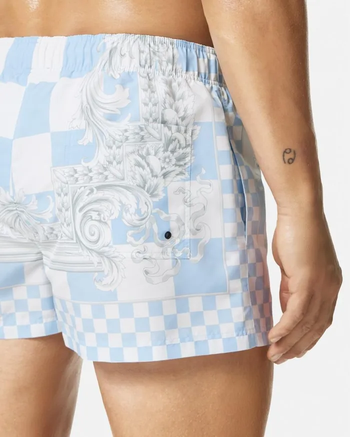 Versace Swimwear Medusa Contrasto Swim Shorts Blueprint 8211 Men Versace Swimwear Medusa Contrasto Swim Shorts Blueprint 8211 Men