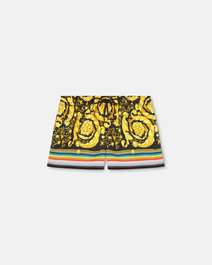 Versace Swimwear Pride Barocco Swim Shorts Blackprint 8211 Men