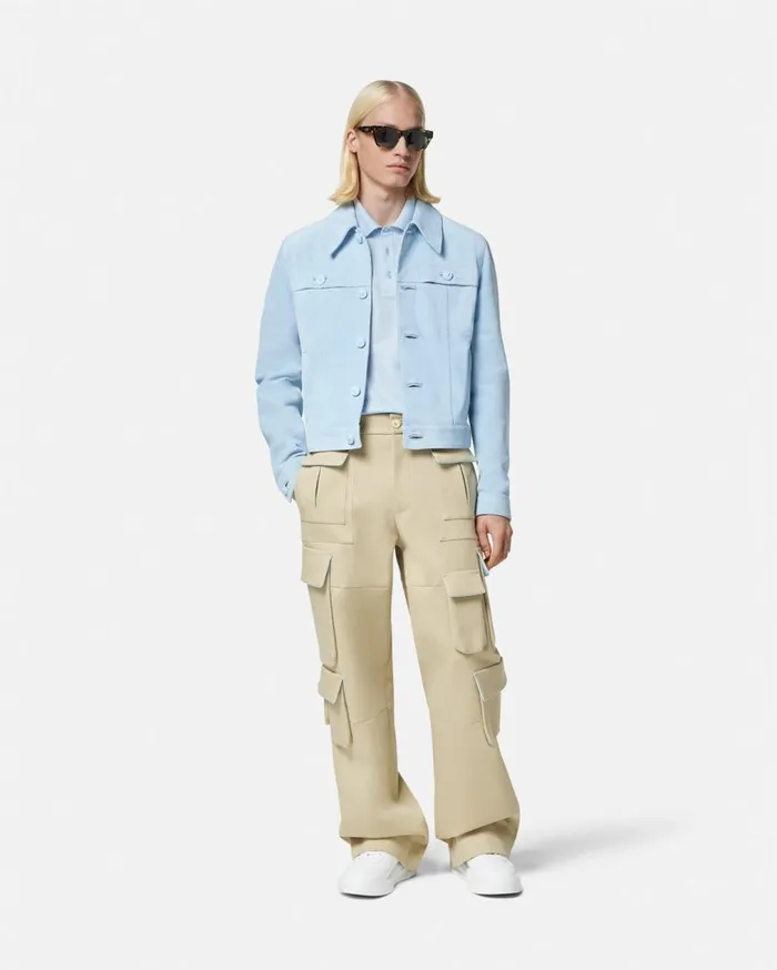 Versace TShirts and Polos 1978 ReEdition Logo Polo Shirt Light Blue 8211 Men Versace TShirts and Polos 1978 ReEdition Logo Polo Shirt Light Blue 8211 Men