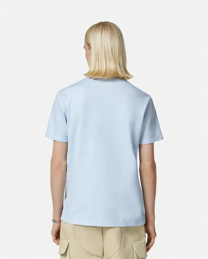 Versace TShirts and Polos 1978 ReEdition Logo Polo Shirt Light Blue 8211 Men Versace TShirts and Polos 1978 ReEdition Logo Polo Shirt Light Blue 8211 Men
