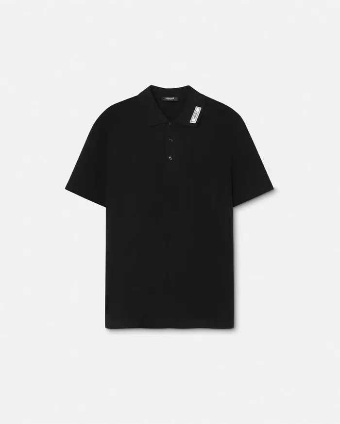 Versace TShirts and Polos 90s Vintage Logo Polo Shirt Black 8211 Men