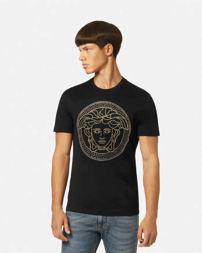 Versace TShirts and Polos Crystal Medusa TShirt Black 8211 Men Versace TShirts and Polos Crystal Medusa TShirt Black 8211 Men