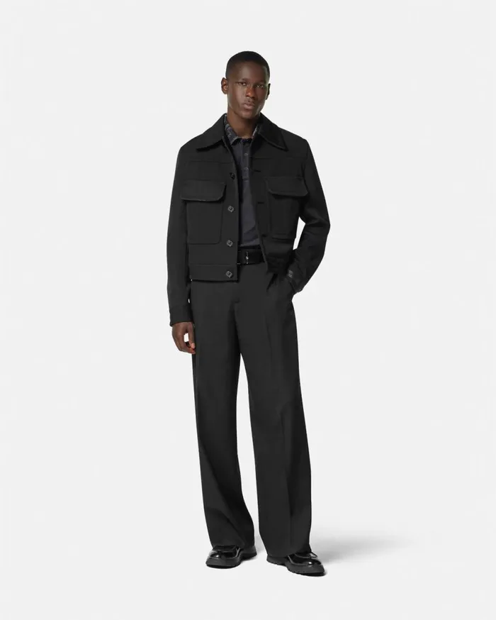Versace TShirts and Polos Greca Collar Polo Shirt Gray 8211 Men Versace TShirts and Polos Greca Collar Polo Shirt Gray 8211 Men