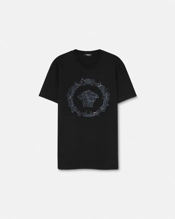 Versace TShirts and Polos Medusa Cartouche TShirt Black 8211 Men