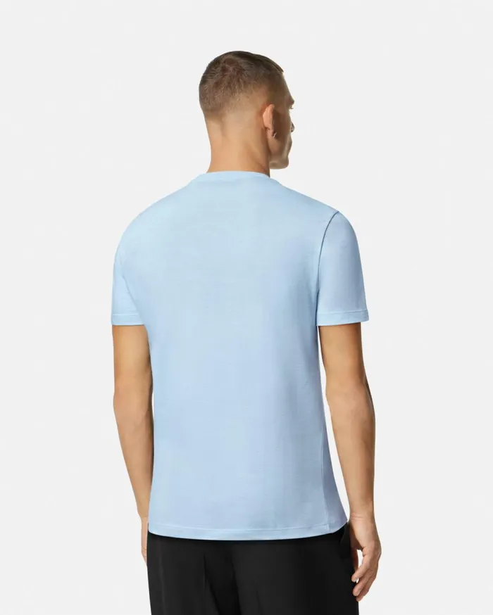Versace TShirts and Polos Medusa Logo TShirt Light Blue 8211 Men Versace TShirts and Polos Medusa Logo TShirt Light Blue 8211 Men