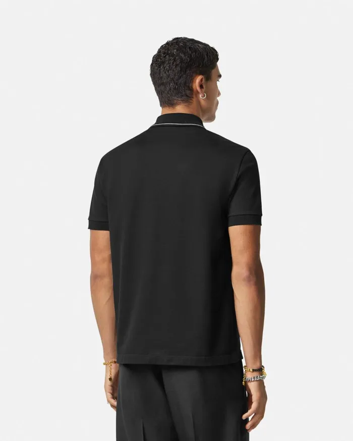 Versace TShirts and Polos Versace Nautical Logo Polo Shirt Black 8211 Men Versace TShirts and Polos Versace Nautical Logo Polo Shirt Black 8211 Men