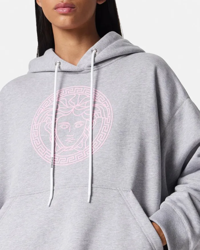 Versace TShirts and Sweatshirts Medusa Hoodie Gray 8211 Women Versace TShirts and Sweatshirts Medusa Hoodie Gray 8211 Women
