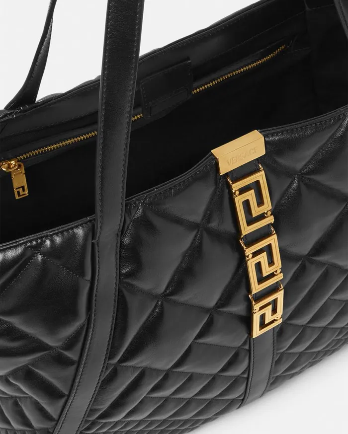 Versace Totes Greca Goddess Large Tote Bag Blackgold 8211 Women Versace Totes Greca Goddess Large Tote Bag Blackgold 8211 Women