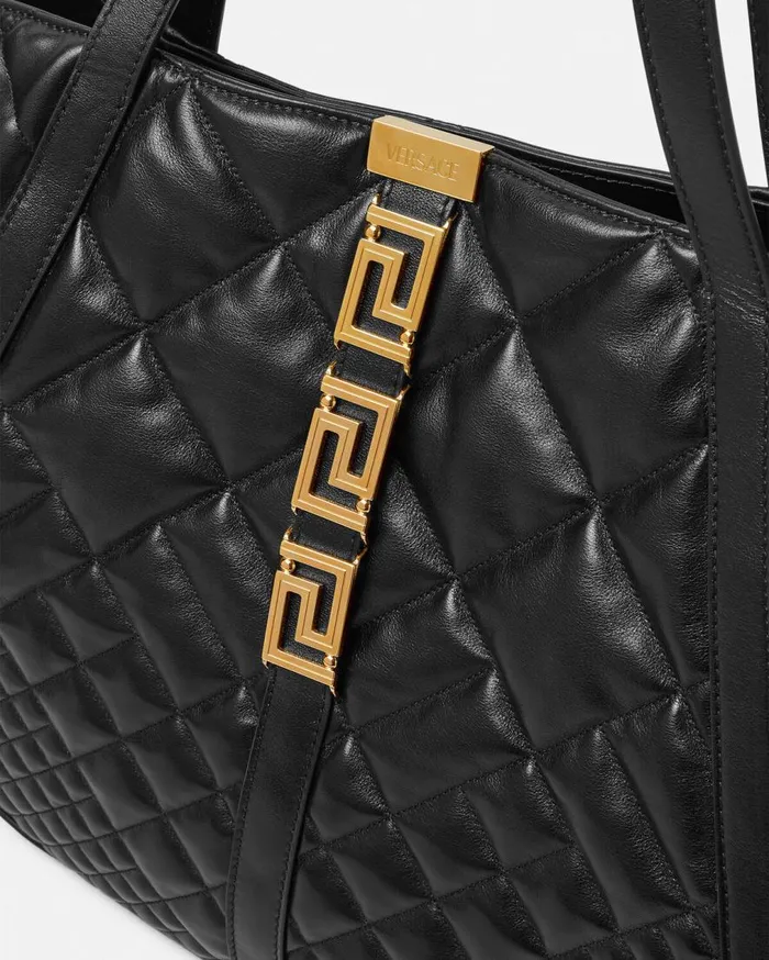 Versace Totes Greca Goddess Large Tote Bag Blackgold 8211 Women Versace Totes Greca Goddess Large Tote Bag Blackgold 8211 Women