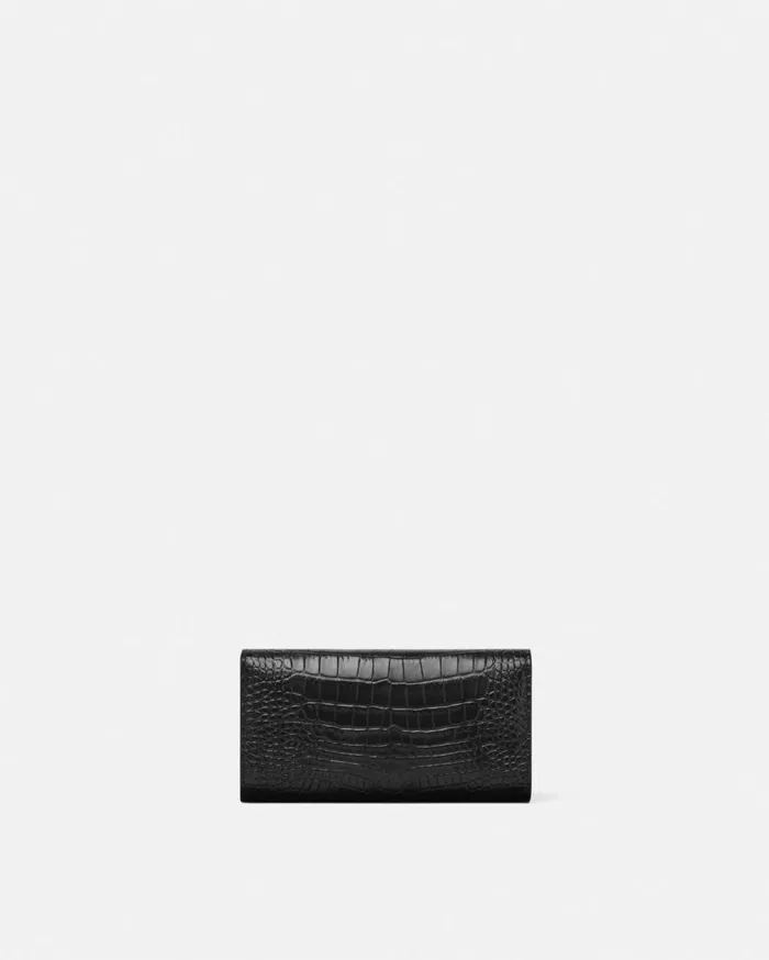 Versace Wallets Medusa 03995 Long Wallet Blackgold 8211 Women Versace Wallets Medusa 03995 Long Wallet Blackgold 8211 Women