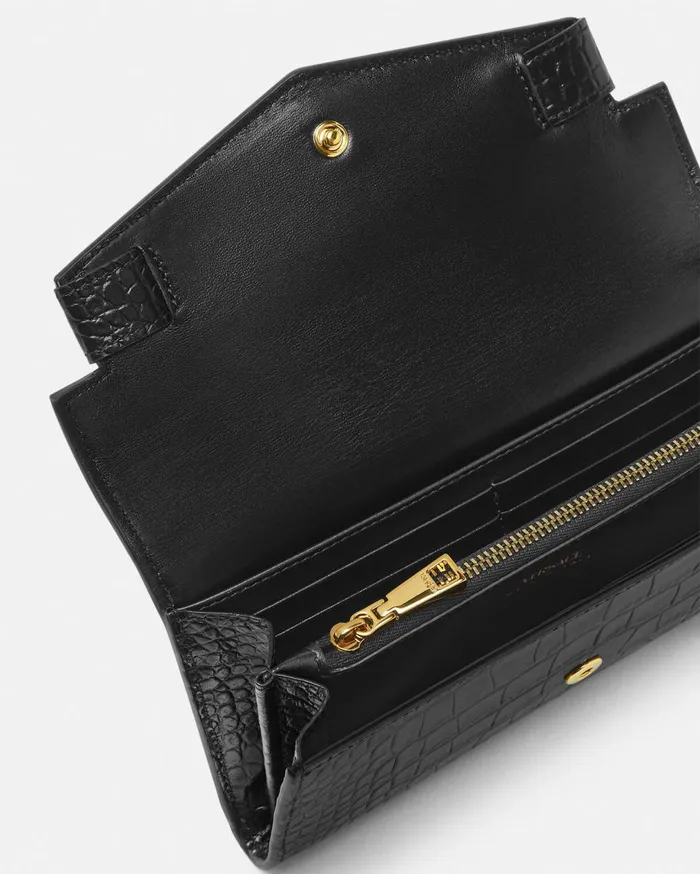 Versace Wallets Medusa 03995 Long Wallet Blackgold 8211 Women Versace Wallets Medusa 03995 Long Wallet Blackgold 8211 Women