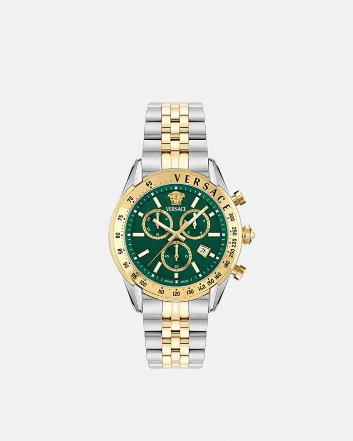 Versace Watches Versace Chrono Master Watch Greengold 8211 Men