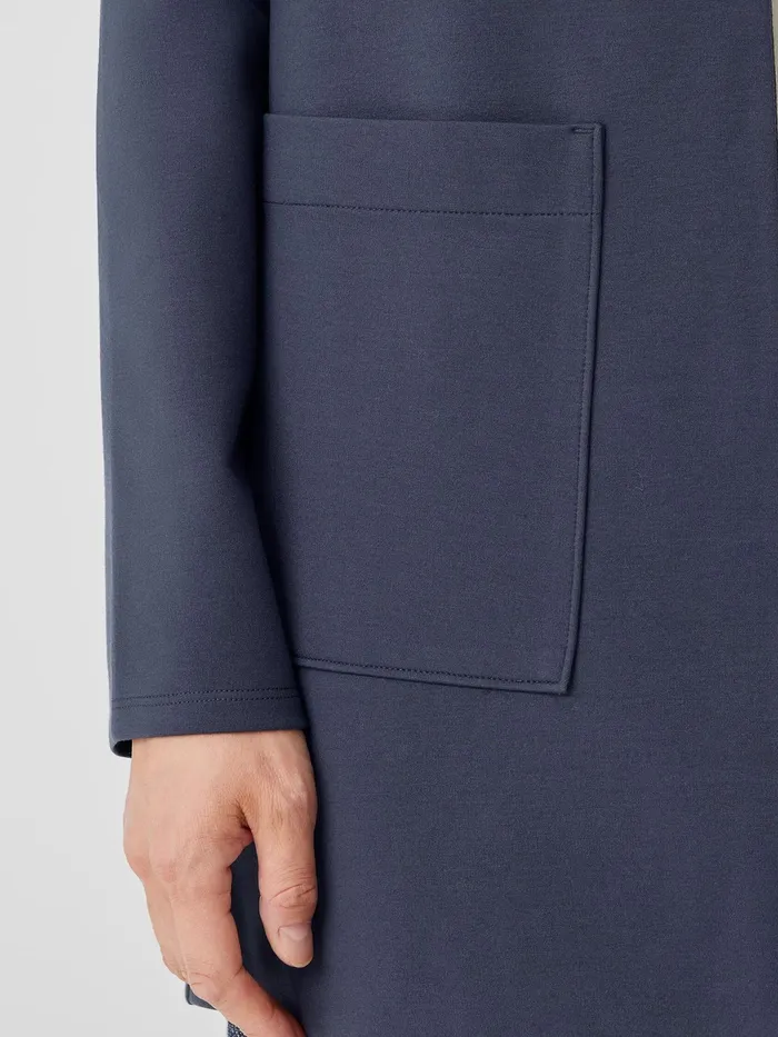 Washable Flex Ponte High Collar Jacket Ocean Women Eileen Fisher Jackets Coats and Vests