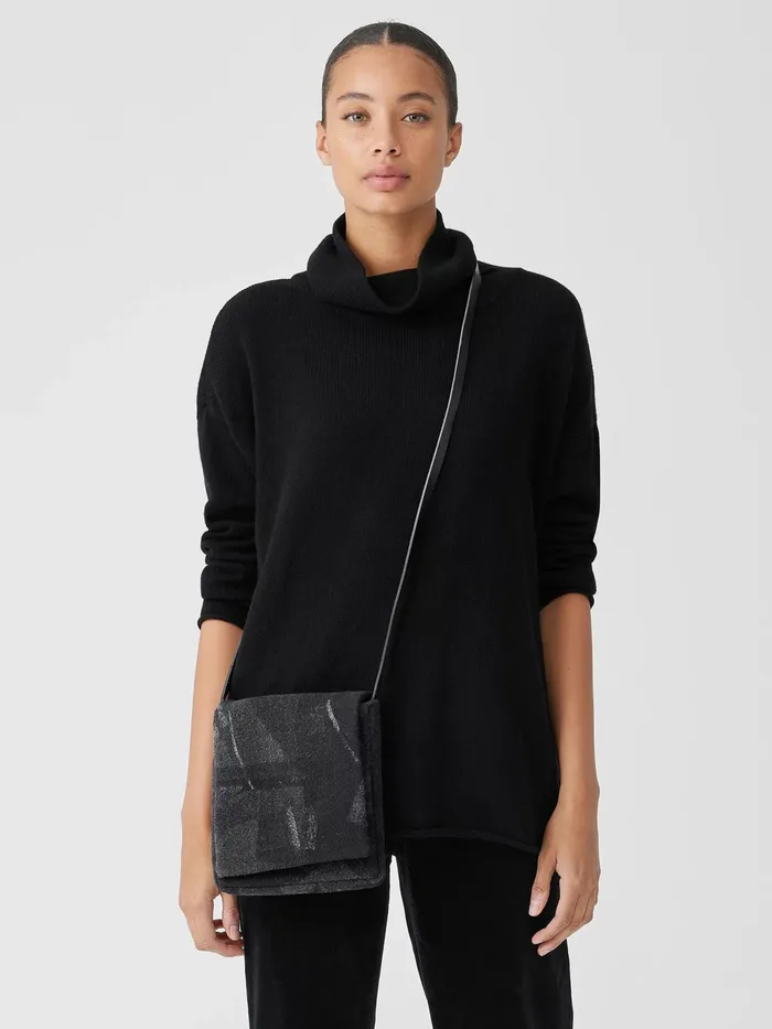 Waste No More Crossbody Bag Charcoal Women Eileen Fisher Accessories