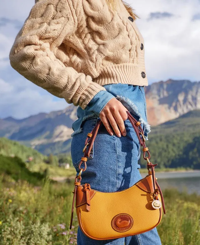 Woman All Weather Leather 30 Demi Shoulder 22 Green Dooney and Bourke Shoulder Bags Woman All Weather Leather 30 Demi Shoulder 22 Green Dooney and Bourke Shoulder Bags