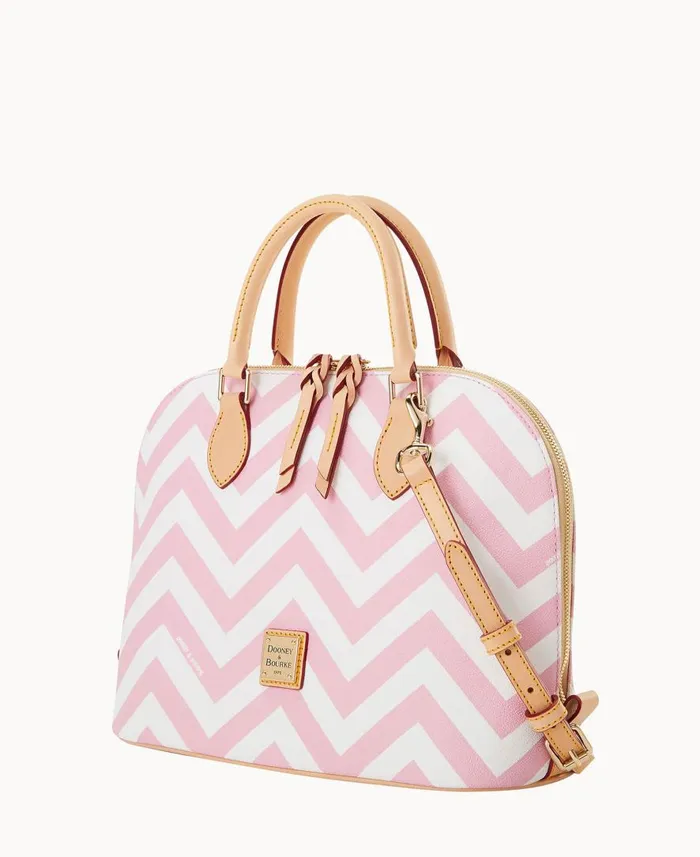 Woman Chevron Zip Zip Satchel Pink Dooney and Bourke Satchels Woman Chevron Zip Zip Satchel Pink Dooney and Bourke Satchels