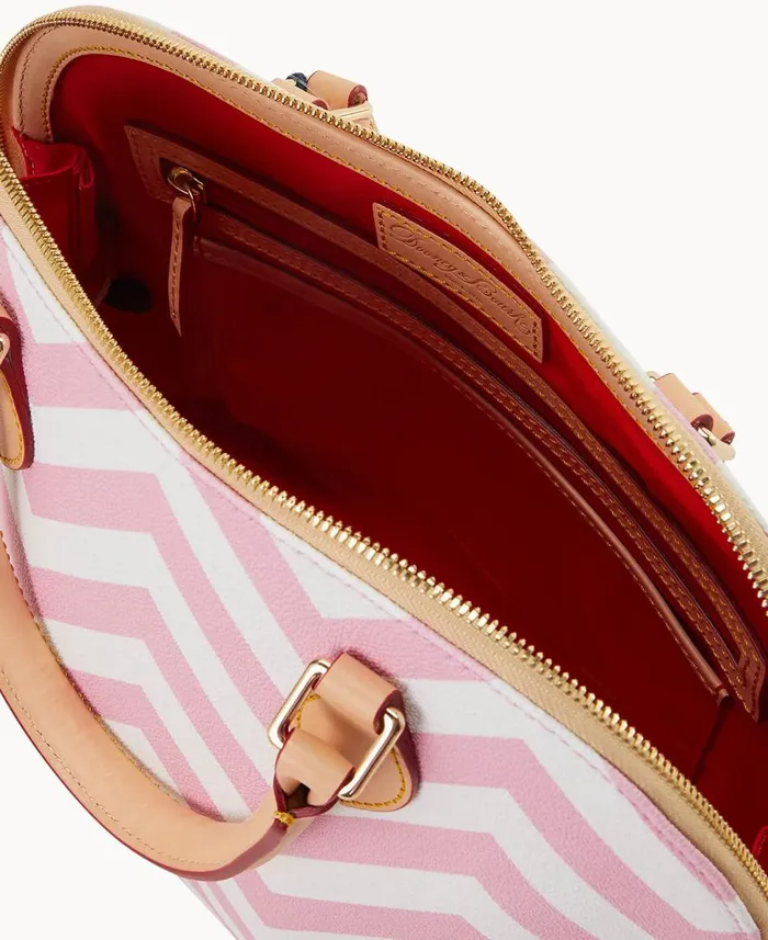 Woman Chevron Zip Zip Satchel Pink Dooney and Bourke Satchels Woman Chevron Zip Zip Satchel Pink Dooney and Bourke Satchels