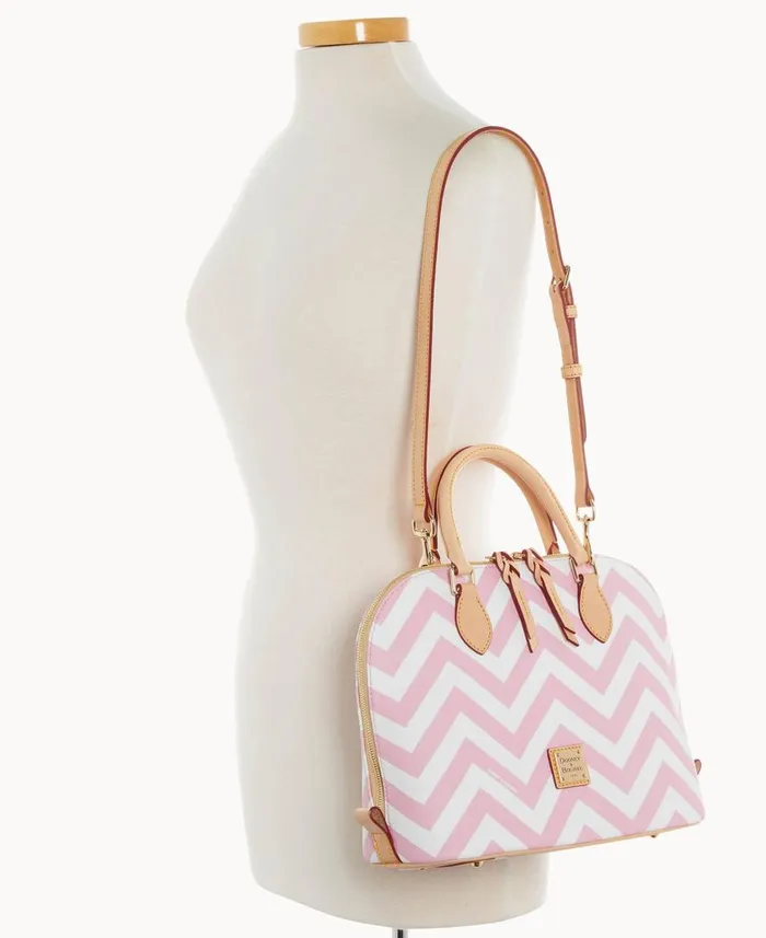 Woman Chevron Zip Zip Satchel Pink Dooney and Bourke Satchels Woman Chevron Zip Zip Satchel Pink Dooney and Bourke Satchels