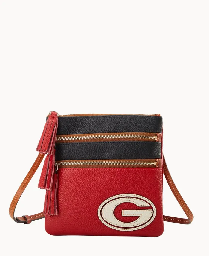 Woman Collegiate University Of Georgia Triple Zip Crossbody University Of Georgia Dooney and Bourke Crossbodies Woman Collegiate University Of Georgia Triple Zip Crossbody University Of Georgia Dooney and Bourke Crossbodies
