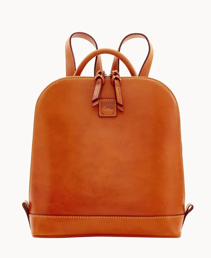 Woman Florentine Zip Pod Backpack Natural Dooney and Bourke Backpacks