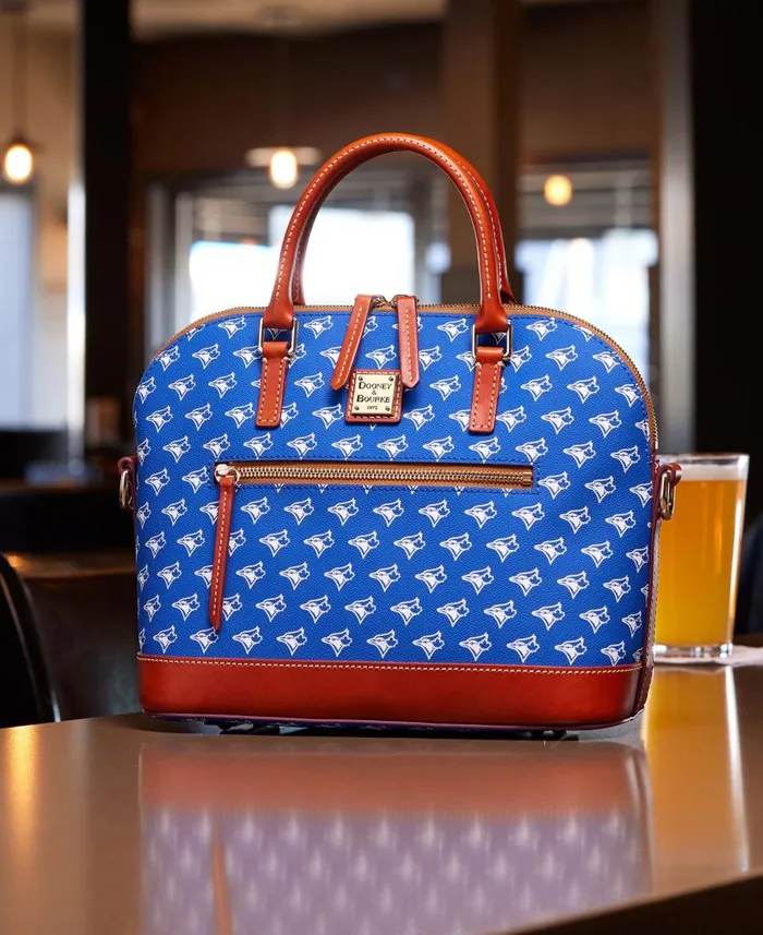Woman MLB Blue Jays Domed Zip Satchel Blue Jays Dooney and Bourke Satchels Woman MLB Blue Jays Domed Zip Satchel Blue Jays Dooney and Bourke Satchels