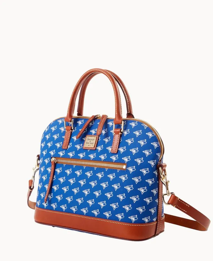 Woman MLB Blue Jays Domed Zip Satchel Blue Jays Dooney and Bourke Satchels Woman MLB Blue Jays Domed Zip Satchel Blue Jays Dooney and Bourke Satchels