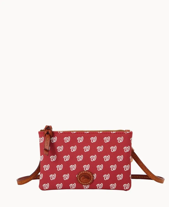 Woman MLB Nationals Top Zip Crossbody Nationals Dooney and Bourke Crossbodies