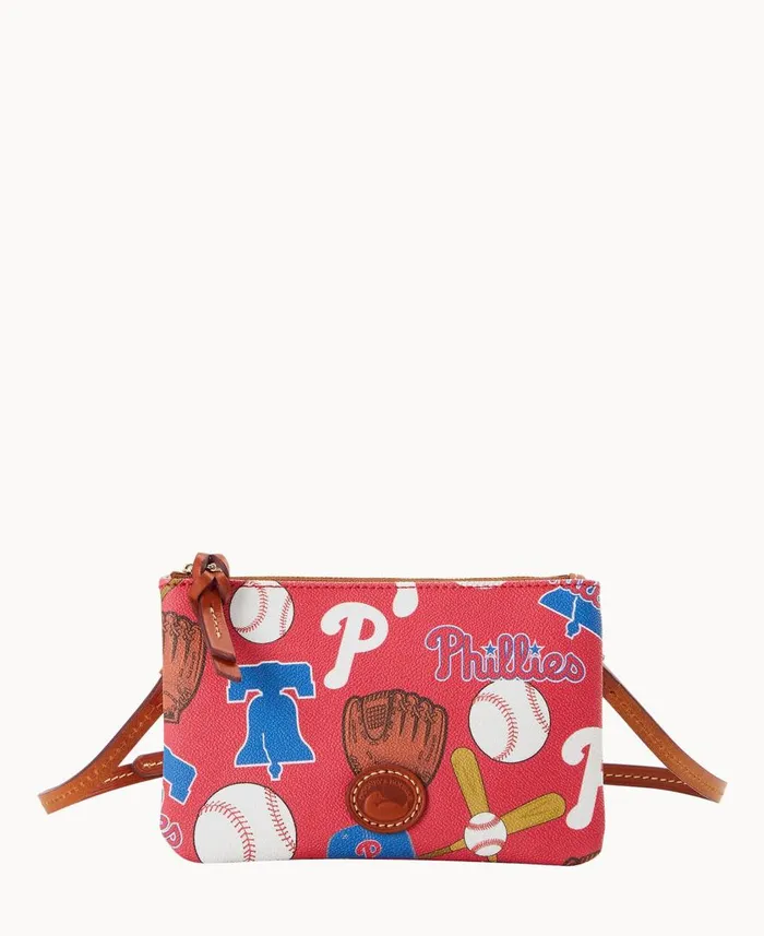 Woman MLB Phillies Top Zip Crossbody Phillies Dooney and Bourke Crossbodies