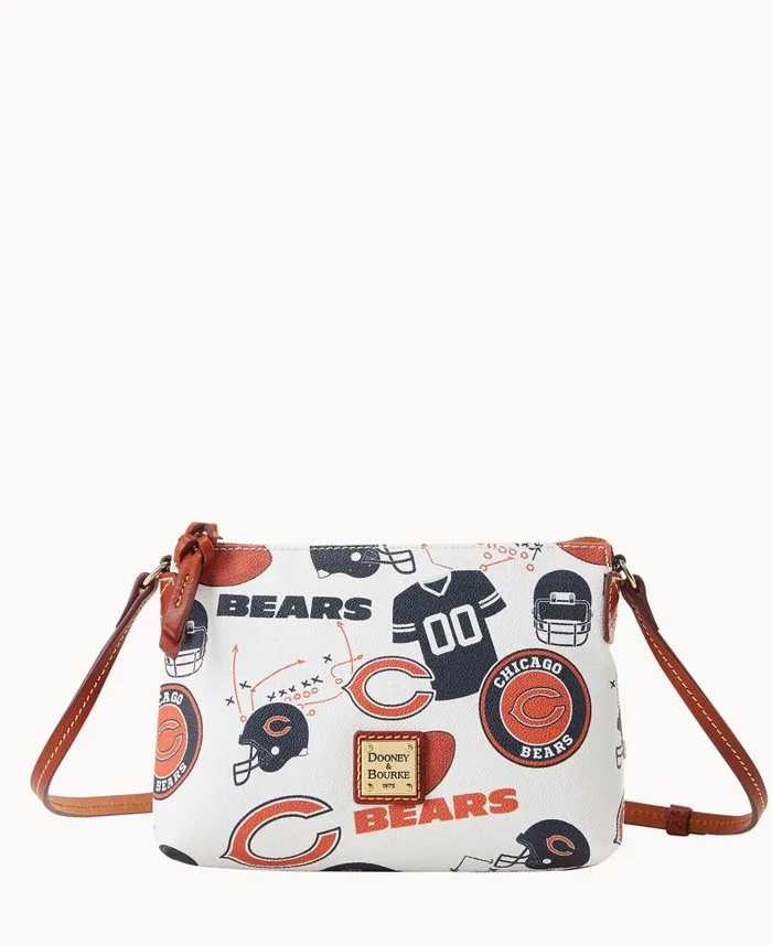 Woman NFL Bears Crossbody Pouchette Bears Dooney and Bourke Crossbodies
