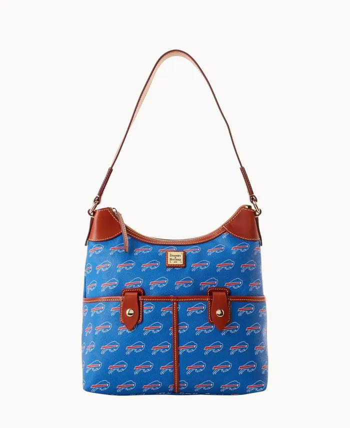 Woman NFL Bills Zip Hobo Bills Dooney and Bourke Shoulder Bags