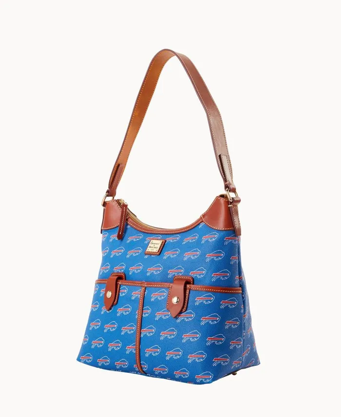 Woman NFL Bills Zip Hobo Bills Dooney and Bourke Shoulder Bags Woman NFL Bills Zip Hobo Bills Dooney and Bourke Shoulder Bags