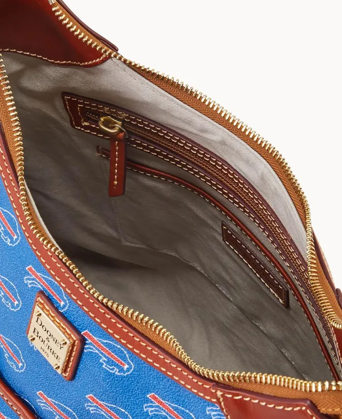 Woman NFL Bills Zip Hobo Bills Dooney and Bourke Shoulder Bags Woman NFL Bills Zip Hobo Bills Dooney and Bourke Shoulder Bags