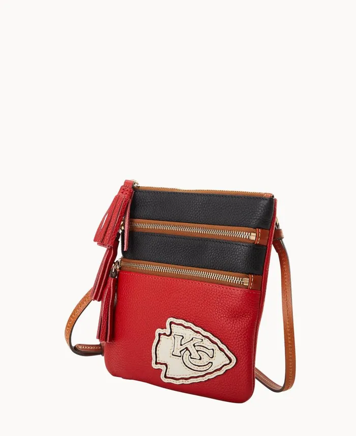 Woman NFL Chiefs Triple Zip Crossbody Chiefs Dooney and Bourke Crossbodies Woman NFL Chiefs Triple Zip Crossbody Chiefs Dooney and Bourke Crossbodies