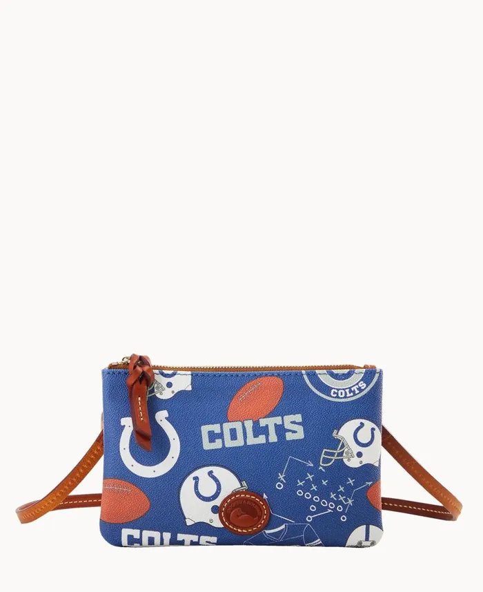 Woman NFL Colts Top Zip Crossbody Colts Dooney and Bourke Crossbodies