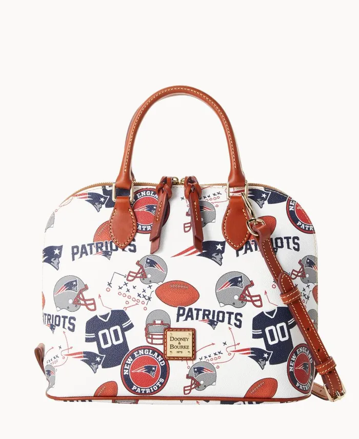 Woman NFL Patriots Zip Zip Satchel Patriots Dooney and Bourke Satchels