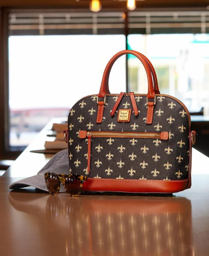 Woman NFL Saints Domed Zip Satchel Saints Dooney and Bourke Satchels Woman NFL Saints Domed Zip Satchel Saints Dooney and Bourke Satchels