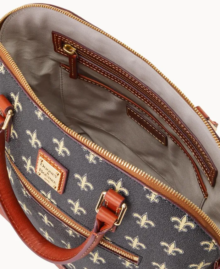 Woman NFL Saints Domed Zip Satchel Saints Dooney and Bourke Satchels Woman NFL Saints Domed Zip Satchel Saints Dooney and Bourke Satchels