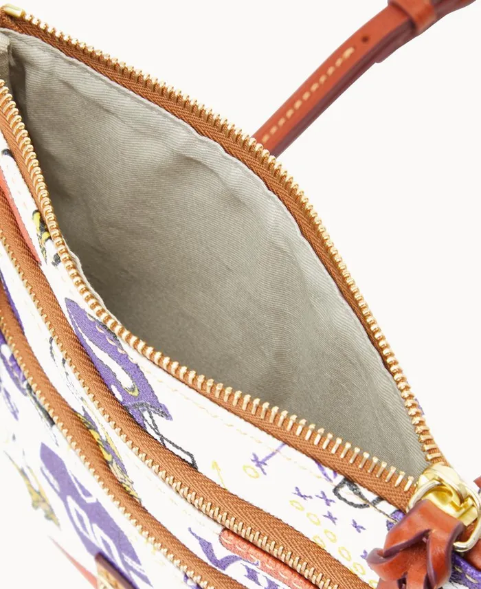 Woman NFL Vikings N S Triple Zip Crossbody Vikings Dooney and Bourke Crossbodies Woman NFL Vikings N S Triple Zip Crossbody Vikings Dooney and Bourke Crossbodies