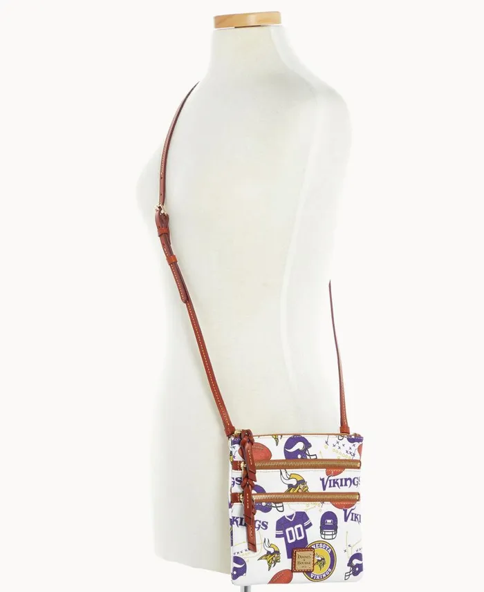 Woman NFL Vikings N S Triple Zip Crossbody Vikings Dooney and Bourke Crossbodies Woman NFL Vikings N S Triple Zip Crossbody Vikings Dooney and Bourke Crossbodies